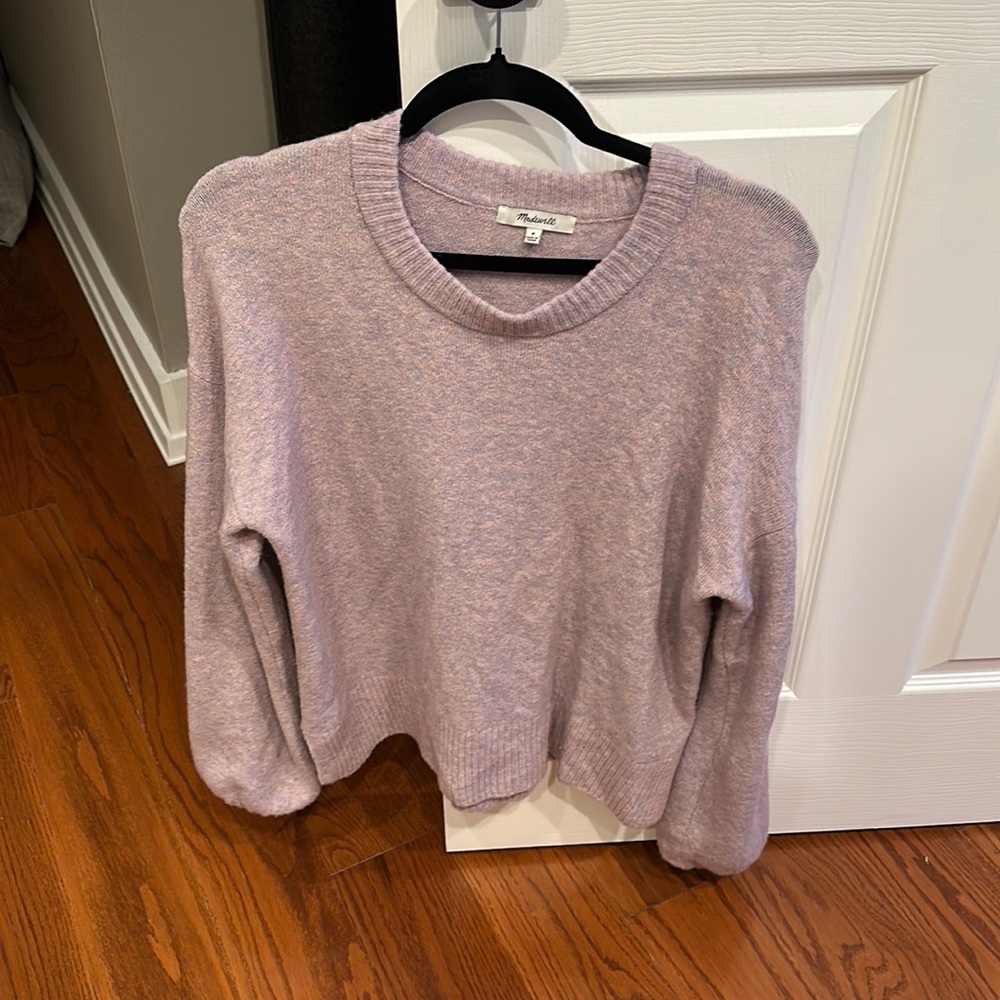 Crew neck purple sweater